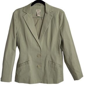 L.L. Bean Green 3-Button Blazer Size 12P